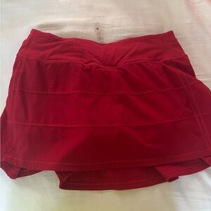 Red Lululemon Tennis Skirt